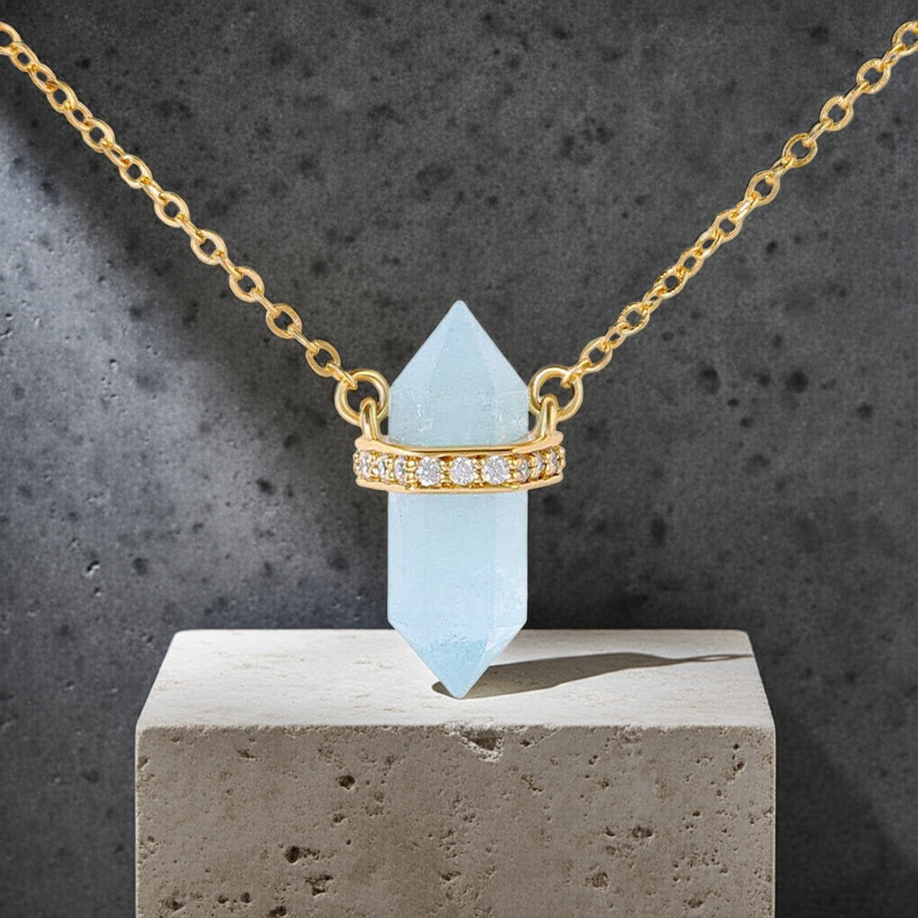 Aquamarine necklace - Celestial Harmony