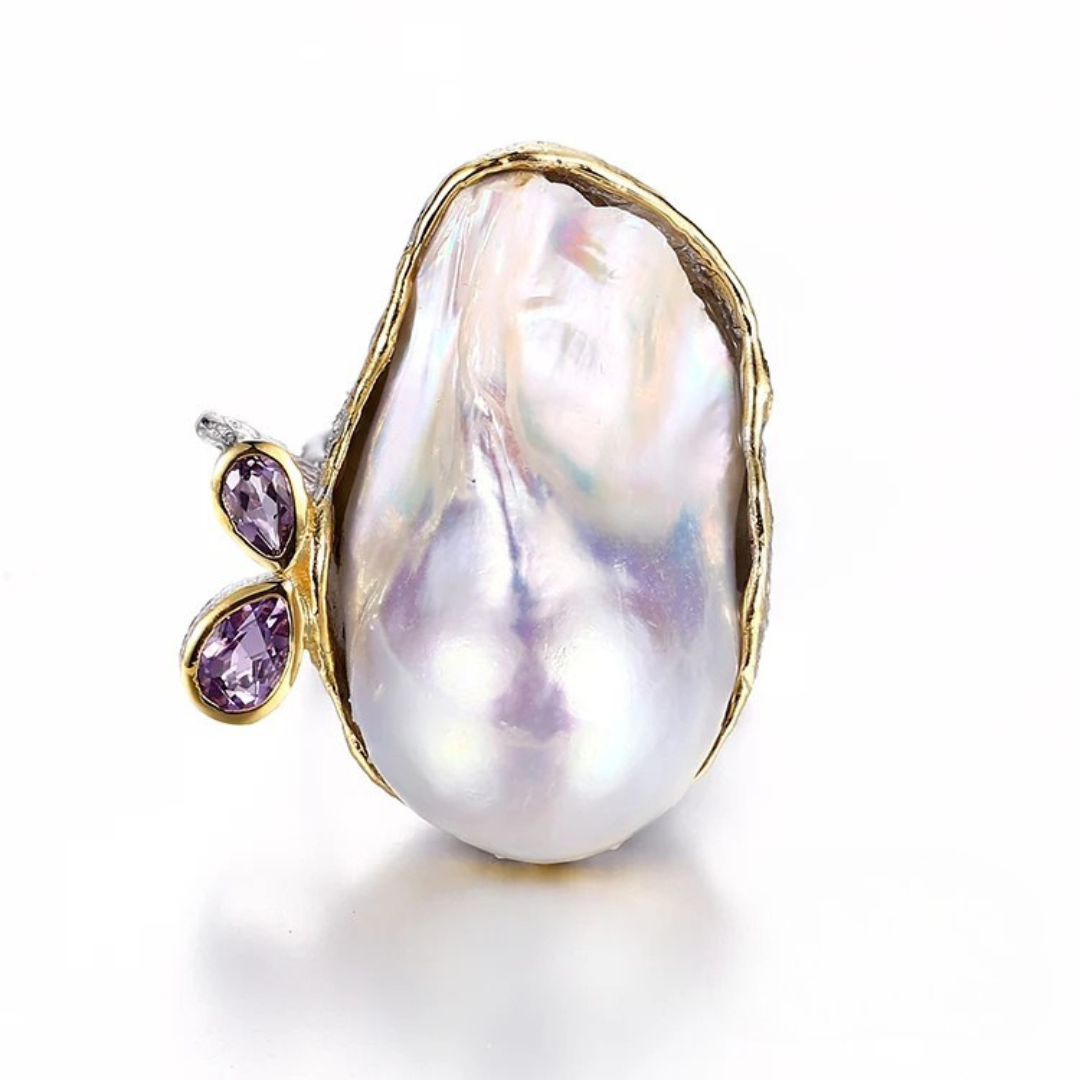 Barockperlenring-Amethyst-Ynnovia