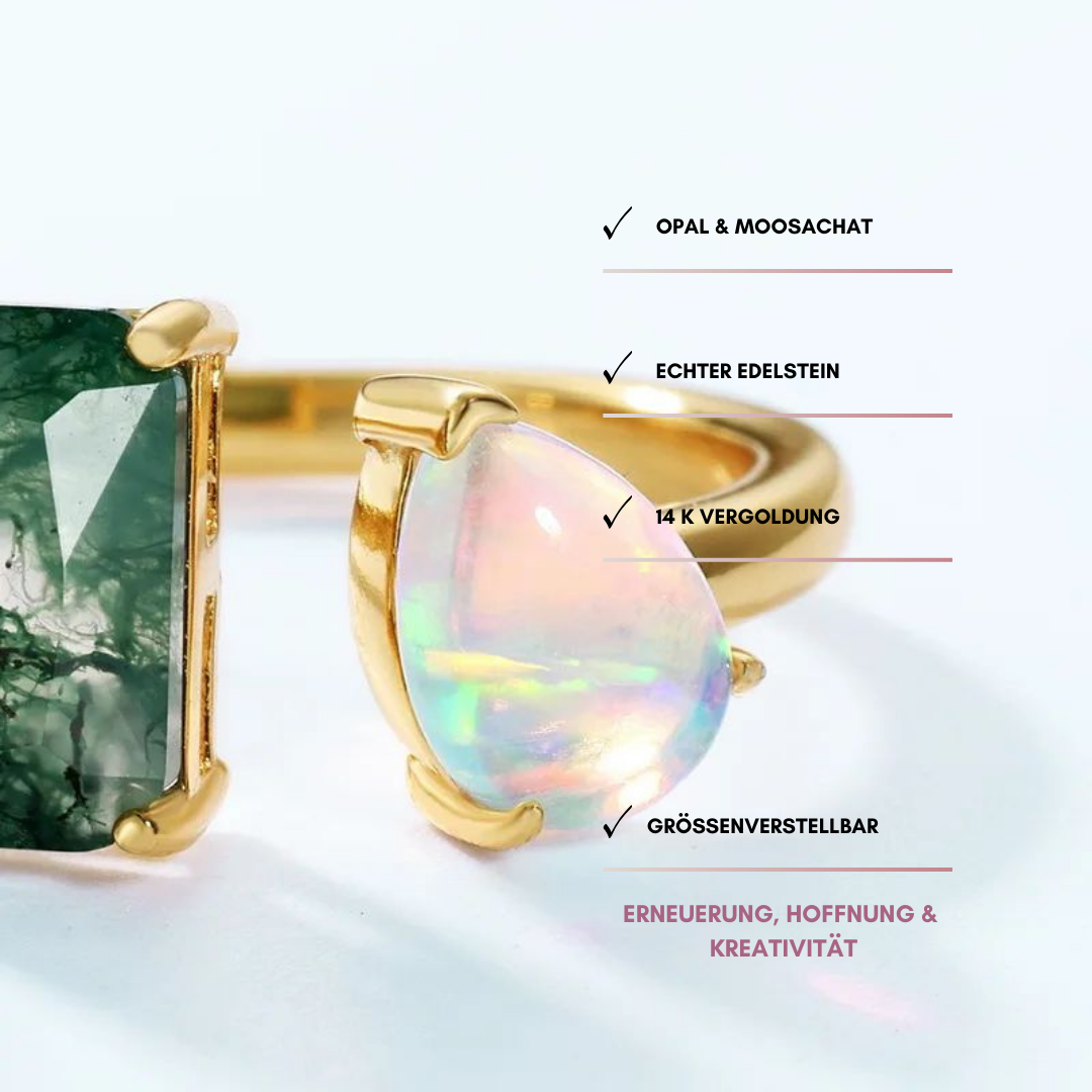 Mystic Balance Ring – Moosachat & Opal
