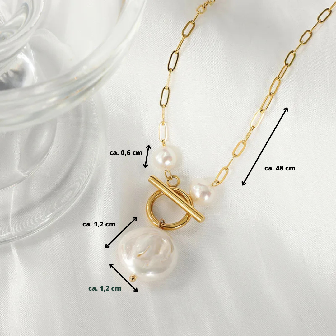 Pearl Grace - Kette mit Süßwasserperle & T-Bar-Verschluss