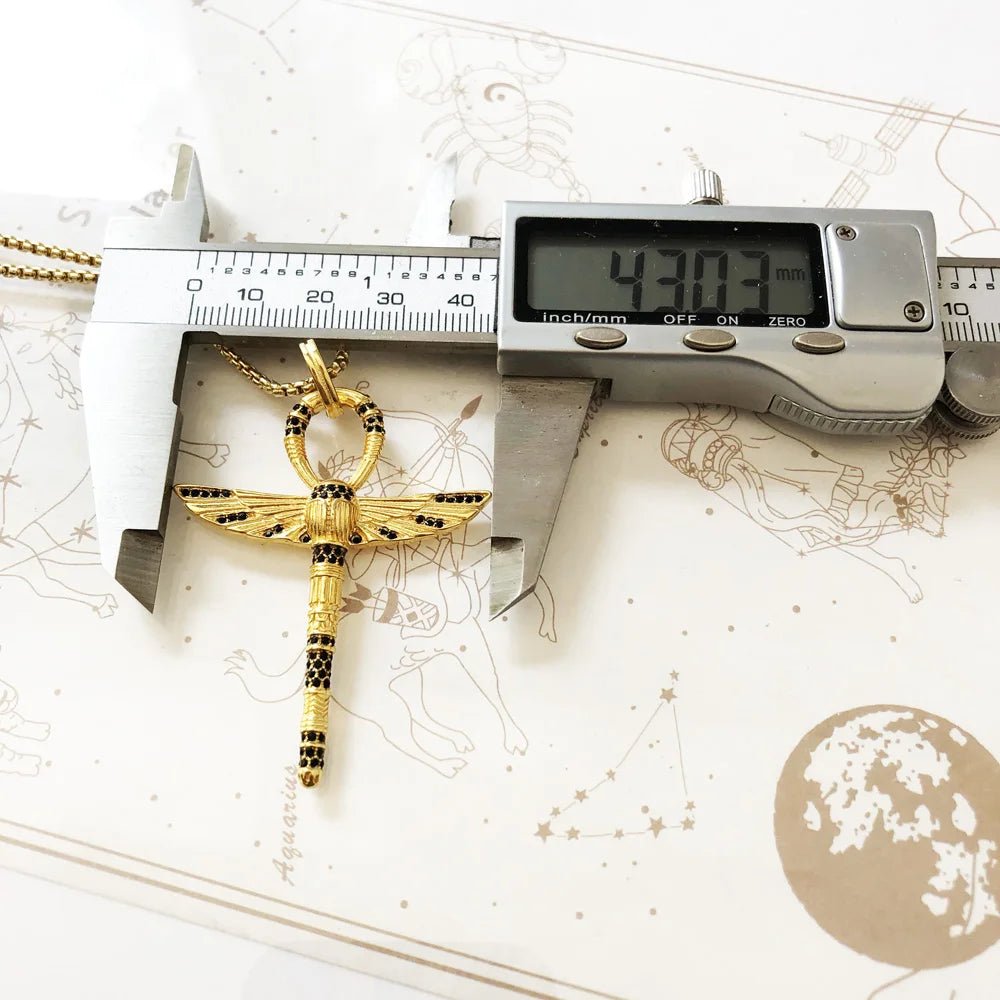 Ankh - Kreuz mit Skarabäus - Kette - YNNOVIA