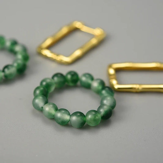 Bamboo Harmony - Moosachat Ohringe - YNNOVIA