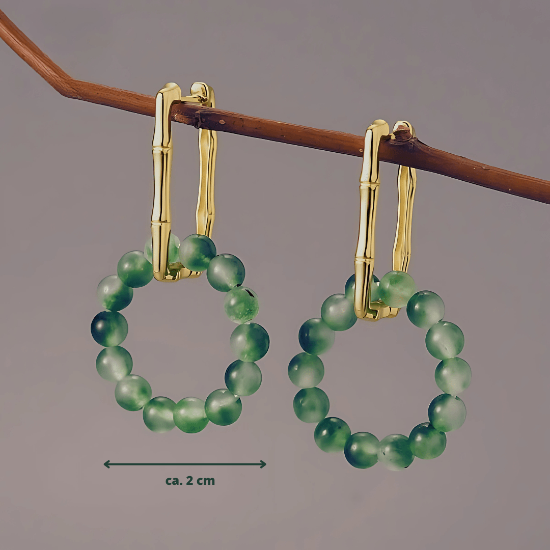 Bamboo Harmony - Moosachat Ohringe - YNNOVIA