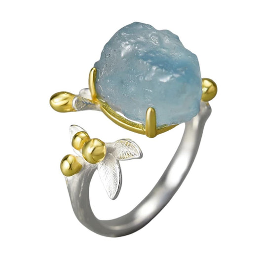 Cosmic Bundle - Aquamarin - Ring - YNNOVIA