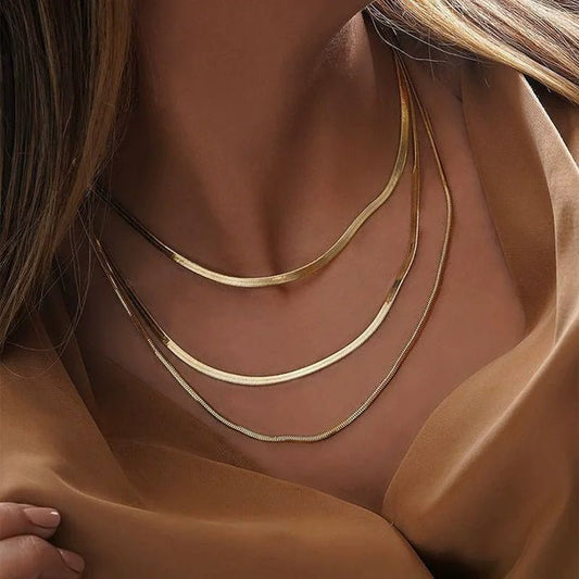 Essential - Herringbone Kette gold - YNNOVIA