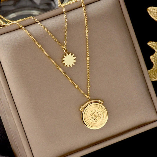 Halskette - Sonne - zwei Ketten, eine Botschaft - YNNOVIA