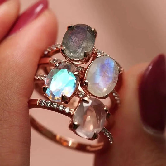 Labradorit Ring - Aurora Mystic - YNNOVIA