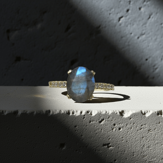 Labradorit Ring - Aurora Mystic - YNNOVIA