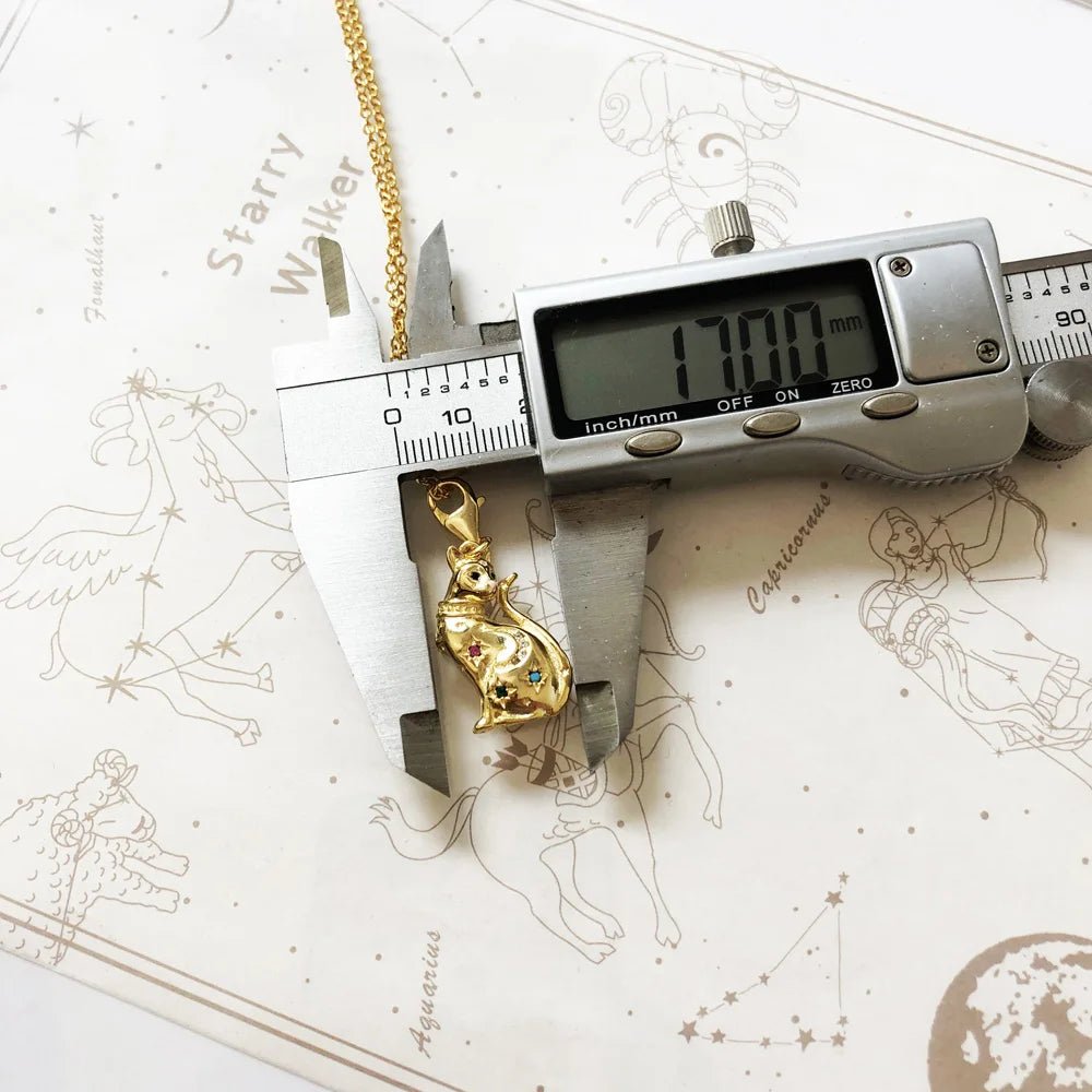 Magic Cat Katzen - Halskette - vergoldet - YNNOVIA