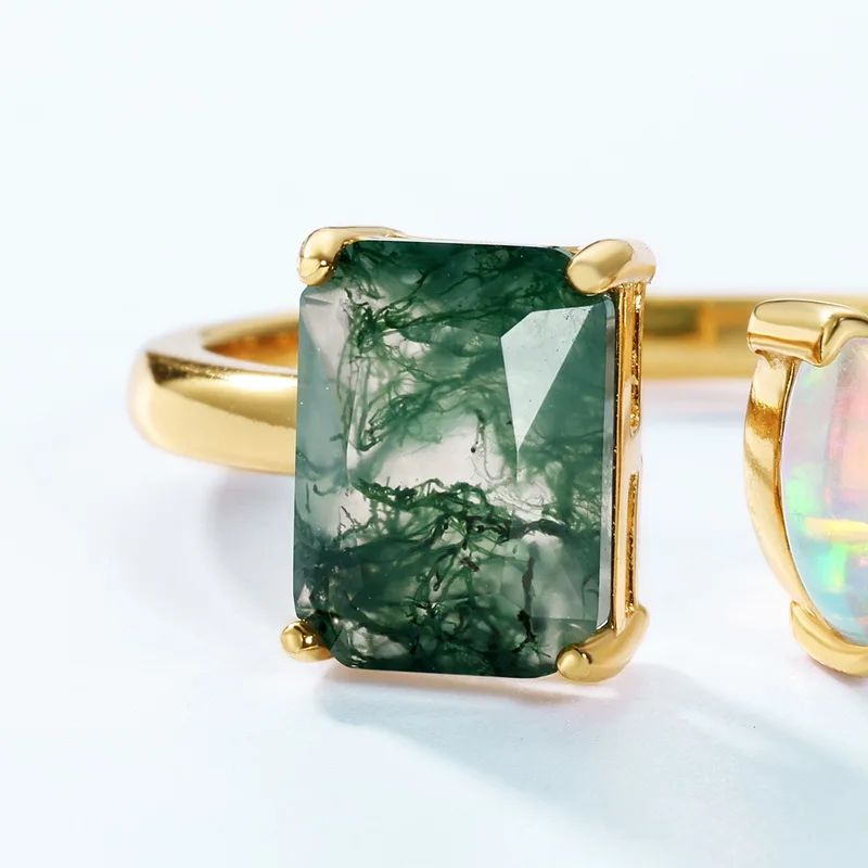 Mystic Balance Ring – Moosachat & Opal