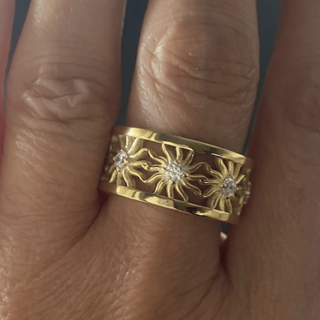 Ring - Goldene Sonne - YNNOVIA