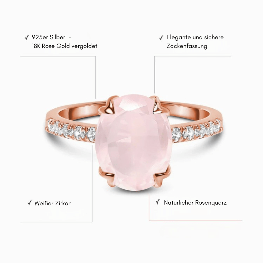 Rosenquarz Ring - Aurora Rose - YNNOVIA