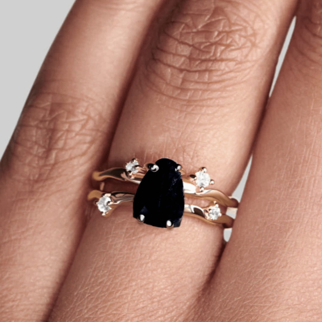 Shadow Spark - Obsidian Ring - YNNOVIA