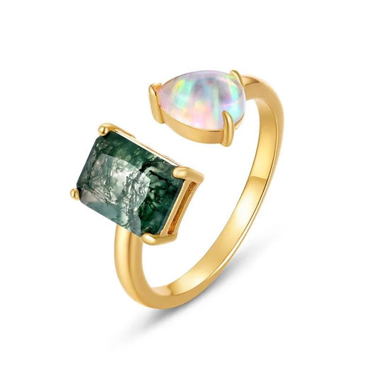 Mystic Balance Ring – Moosachat & Opal