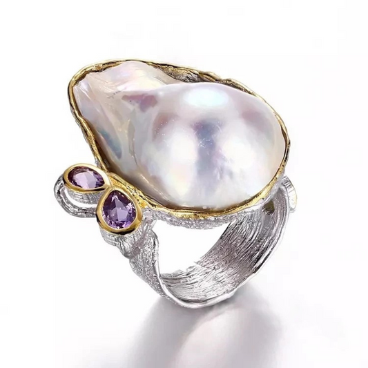 Barockperlen-Ring-Amethyst-Ynnovia