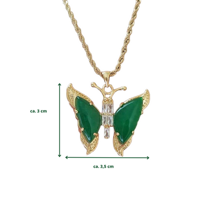 Verdant Spirit - Kette mit Jade-Schmetterling