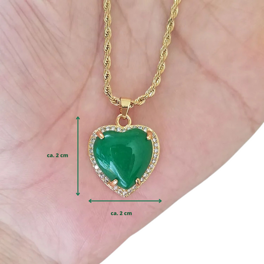 Jade Essence - Kette mit Jade-Herz