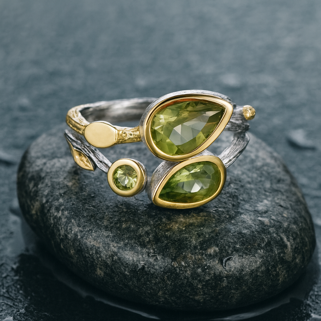 Green Flame - Ring mit Periot