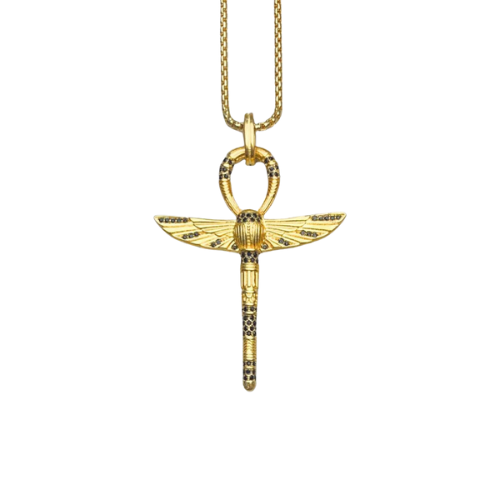 Ankh-Kreuz mit Skarabäus - Kette