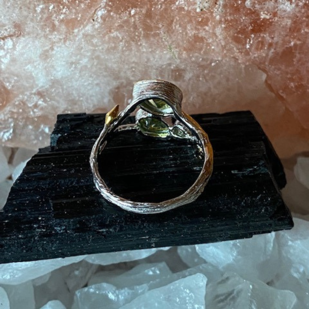 Green Flame - Ring mit Periot