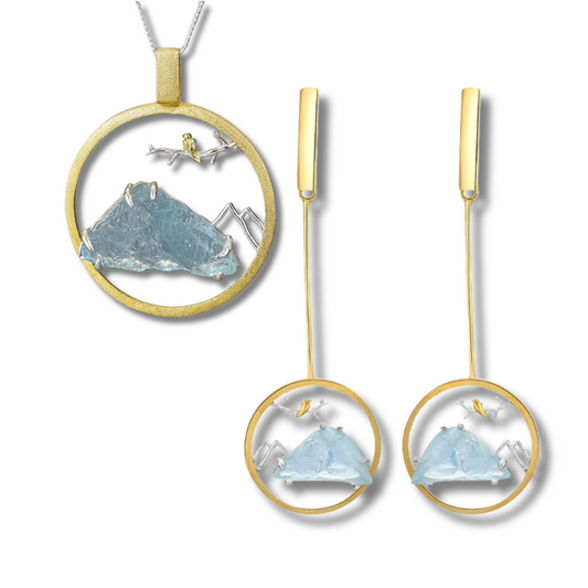 Alpenglanz – Schmuckset mit Aquamarin