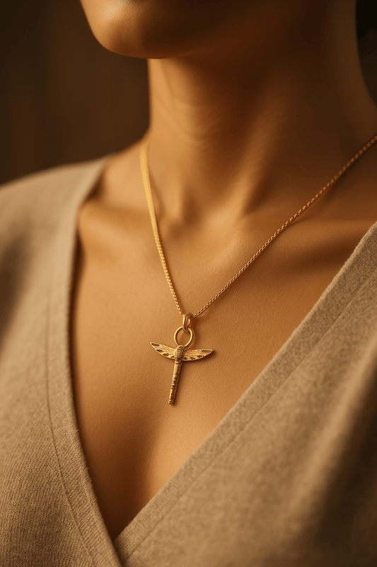 Ankh - Kreuz mit Skarabäus - Kette - YNNOVIA