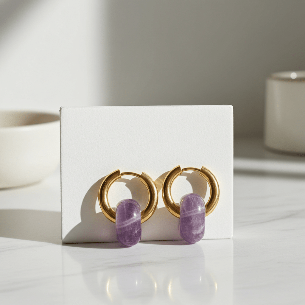 Go & Glow | Edelstein - Hoops - YNNOVIA