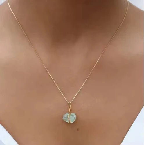 Go & Glow Kette | Edelstahl & Edelstein | Geburtsstein - YNNOVIA