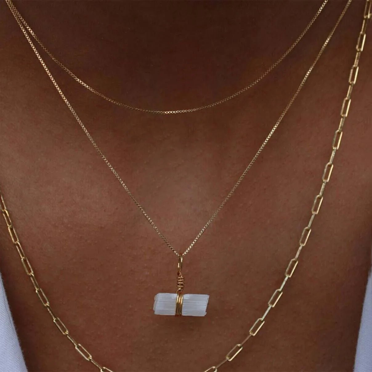 Go & Glow Kette | Edelstahl & Edelstein | Geburtsstein - YNNOVIA