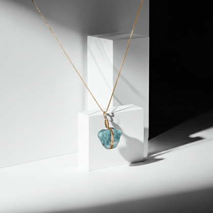 Go & Glow Kette | Edelstahl & Edelstein | Geburtsstein - YNNOVIA