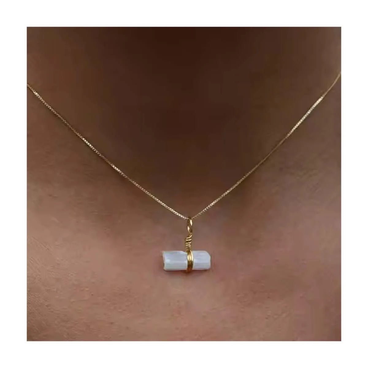 Go & Glow Kette | Edelstahl & Edelstein | Geburtsstein - YNNOVIA