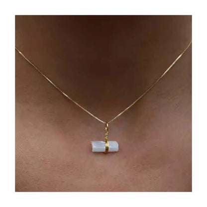 Go & Glow Kette | Edelstahl & Edelstein | Geburtsstein - YNNOVIA