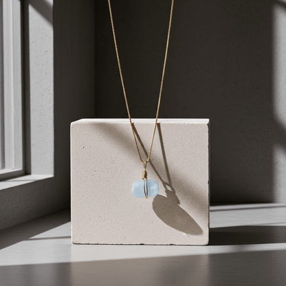 Go & Glow Kette | Edelstahl & Edelstein | Geburtsstein - YNNOVIA