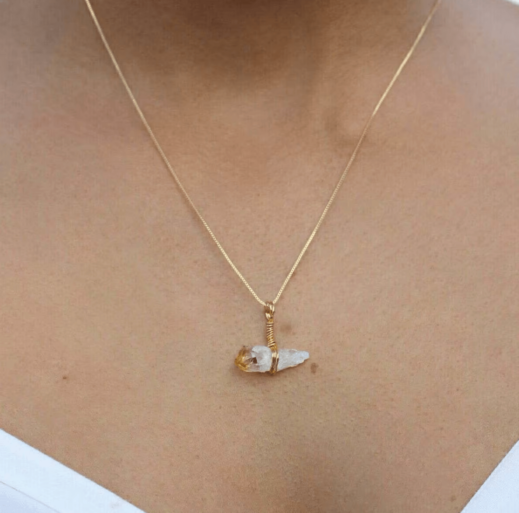 Go & Glow Kette | Edelstahl & Edelstein | Geburtsstein - YNNOVIA