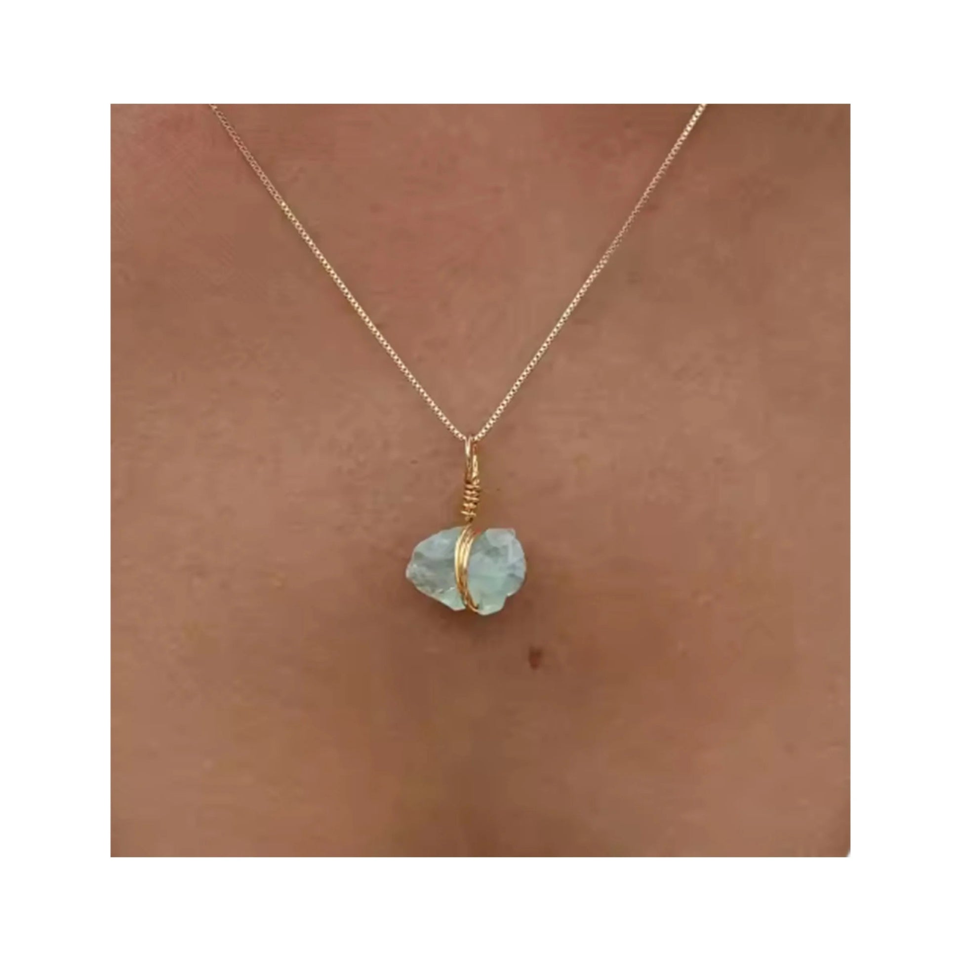 Go & Glow Kette | Edelstahl & Edelstein | Geburtsstein - YNNOVIA