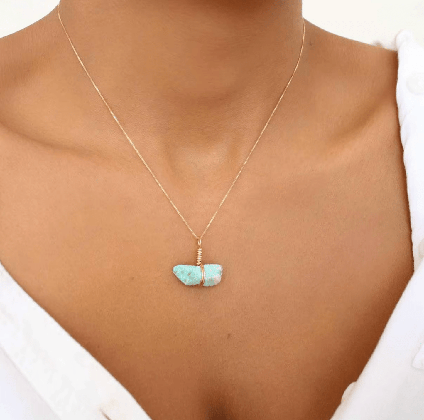 Go & Glow Kette | Edelstahl & Edelstein | Geburtsstein - YNNOVIA