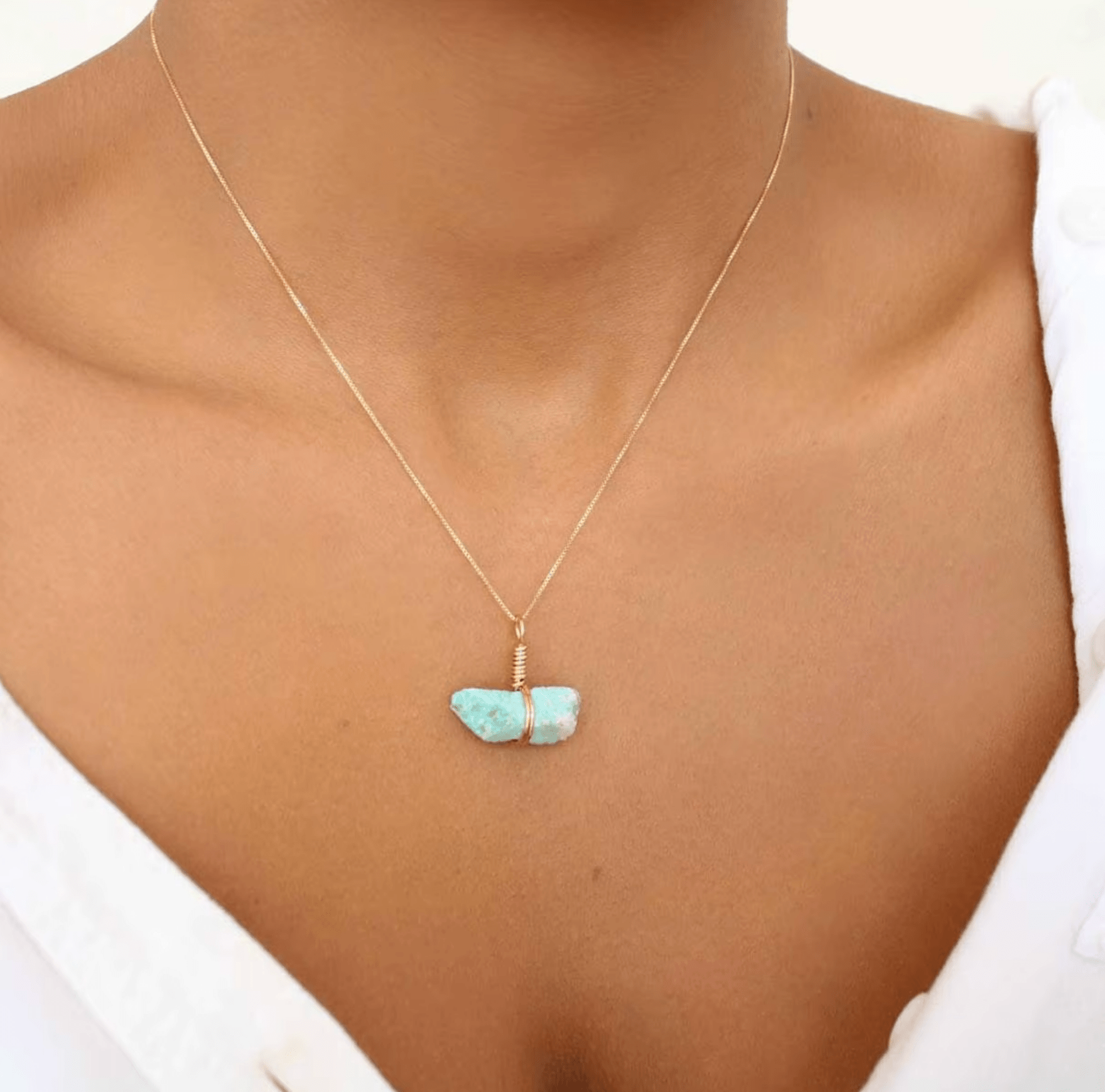 Go & Glow Kette | Edelstahl & Edelstein | Geburtsstein - YNNOVIA