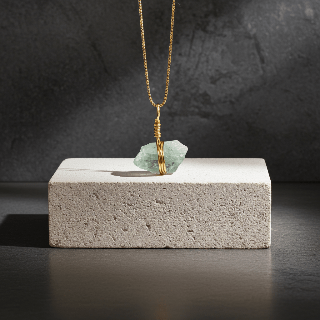 Go & Glow Kette | Edelstahl & Edelstein | Geburtsstein - YNNOVIA