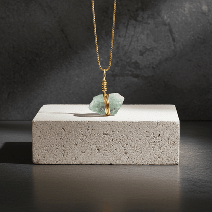 Go & Glow Kette | Edelstahl & Edelstein | Geburtsstein - YNNOVIA