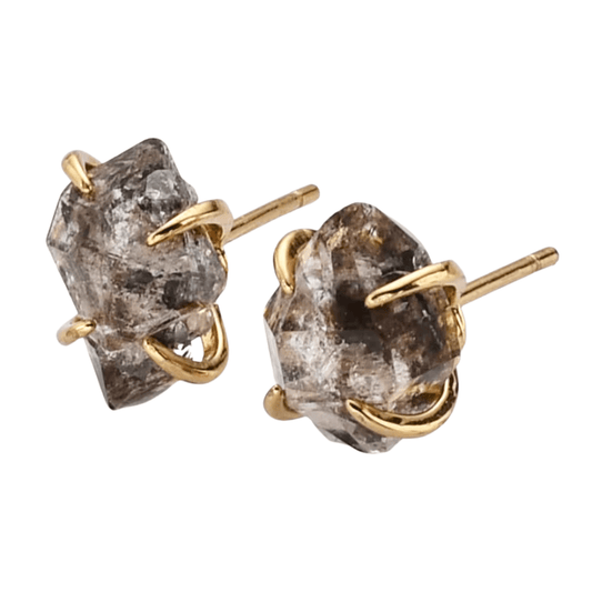 Herkimer Klarheit – Ohrringe aus rohem Herkimer Kristall - YNNOVIA