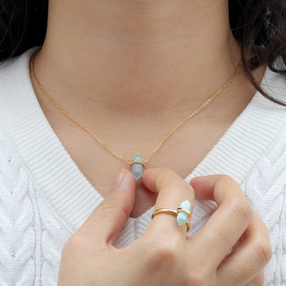 Aquamarine necklace - Celestial Harmony