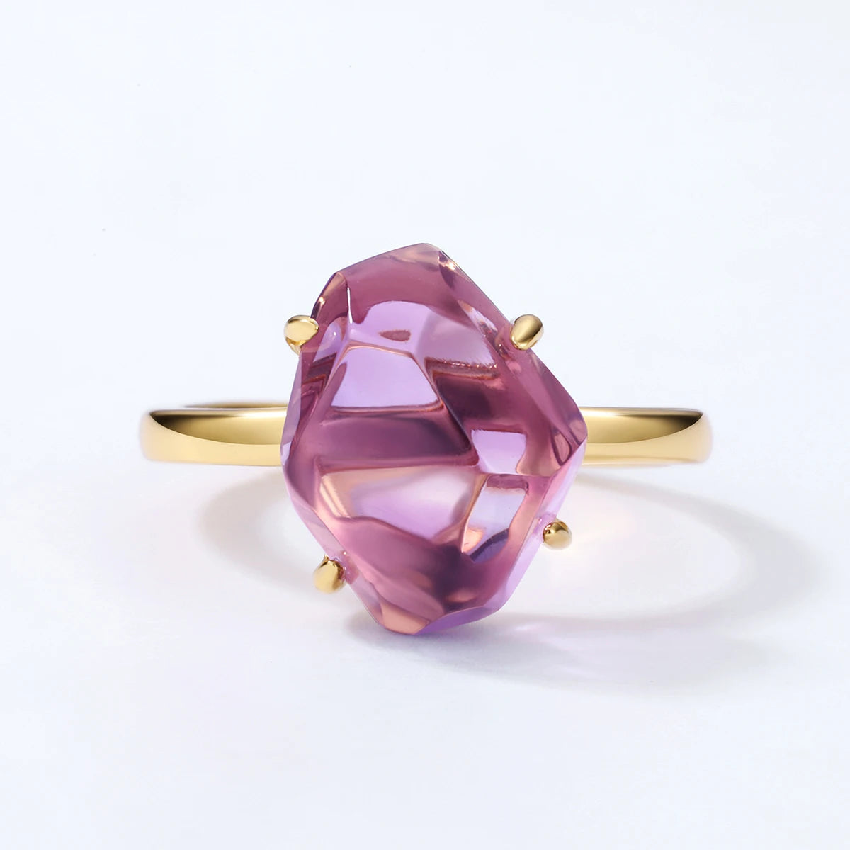 Mystic Aura – Amethyst-Rohsteinring