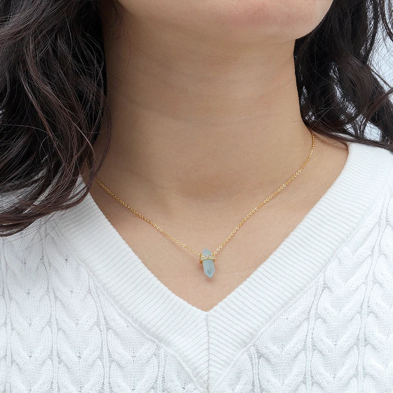 Aquamarine necklace - Celestial Harmony