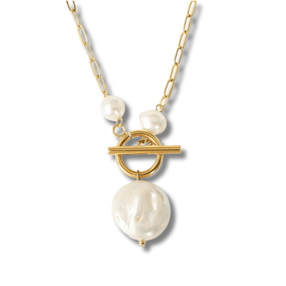 Pearl Grace - Kette mit Süßwasserperle, T - Bar - Verschluss - YNNOVIA