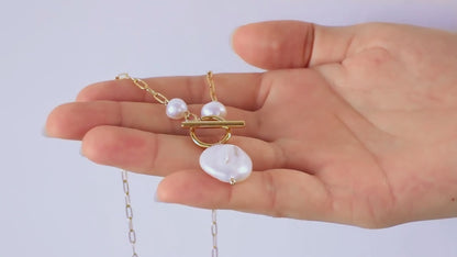 Pearl Grace - Kette mit Süßwasserperle & T-Bar-Verschluss