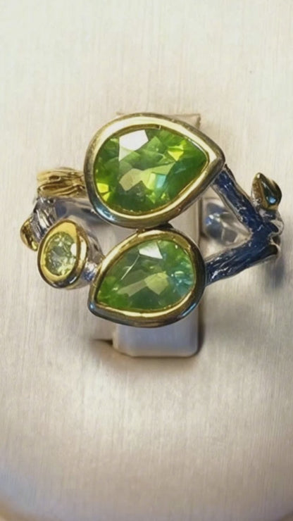 Green Flame - Ring mit Peridot