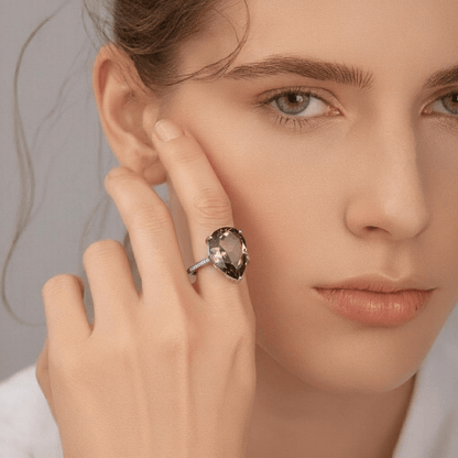 Rauchquarz Ring - Soul Anchor | Erdung & Fokus - YNNOVIA