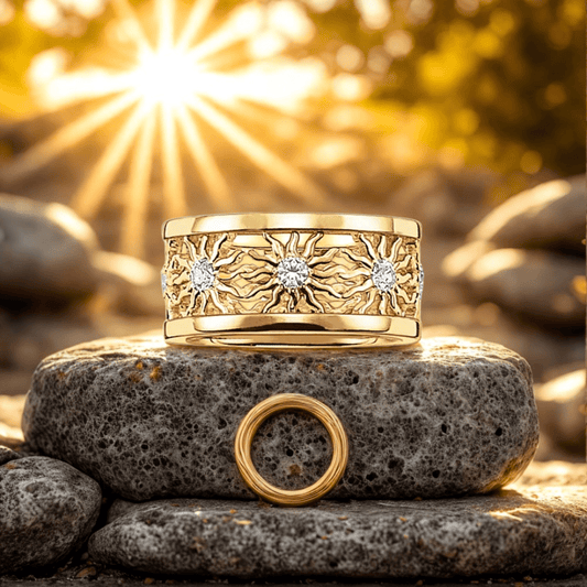Ring - Goldene Sonne - YNNOVIA