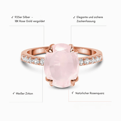 Rosenquarz Ring - Aurora Rose - YNNOVIA