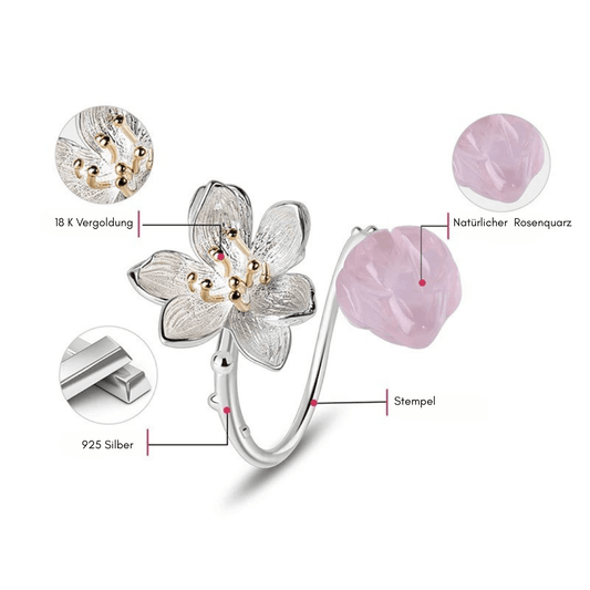 Rosenquarz Ring - Heart of Growth - YNNOVIA